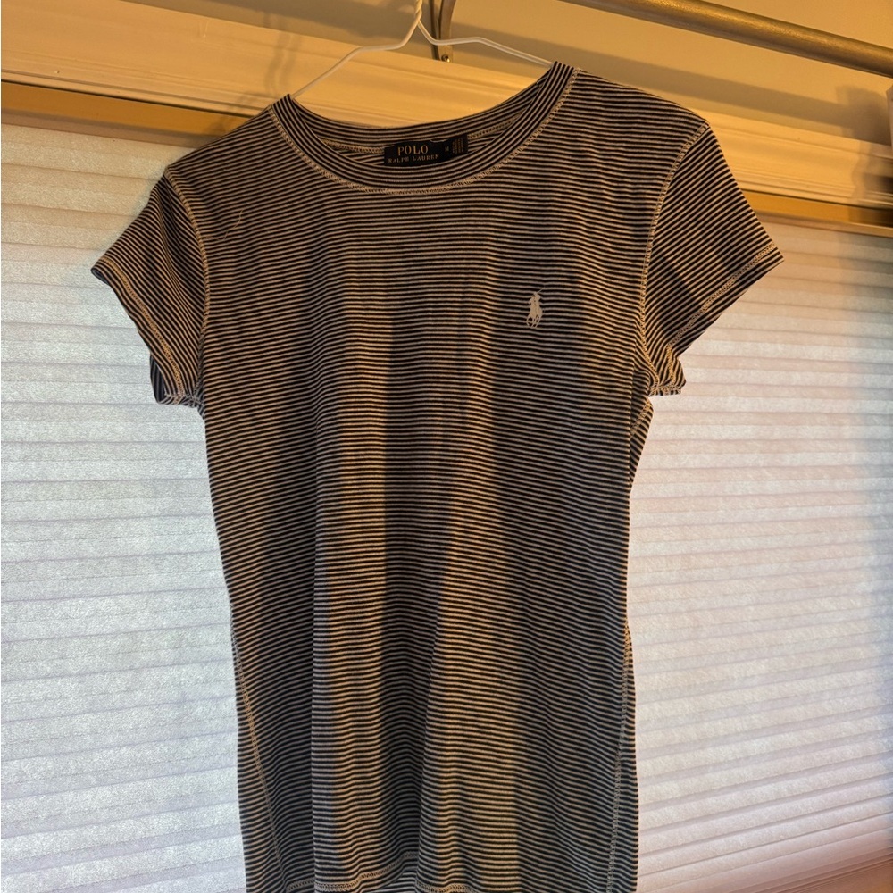 Polo Ralph Lauren Striped Tee with Embroidered Pony